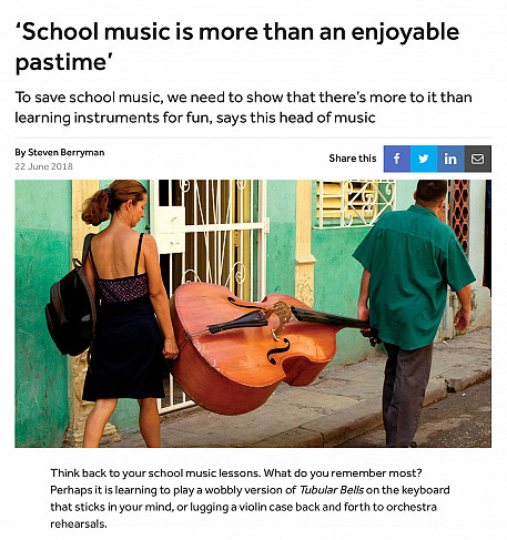 Article on school music for TES