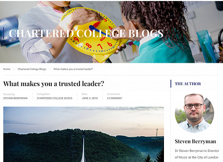 Writing for Chartered College of Teaching