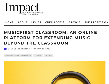 Article for Impact (January 2019)
