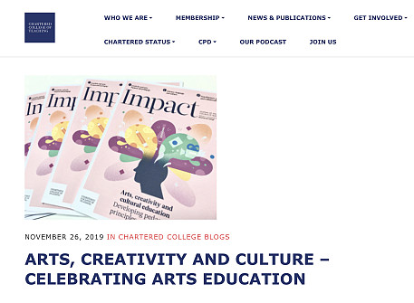 Impact special issue on the Arts - Blog (2019)