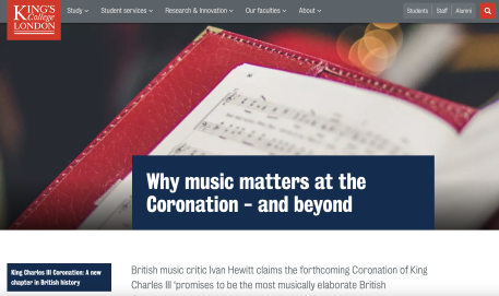 King's College London Article (2023)